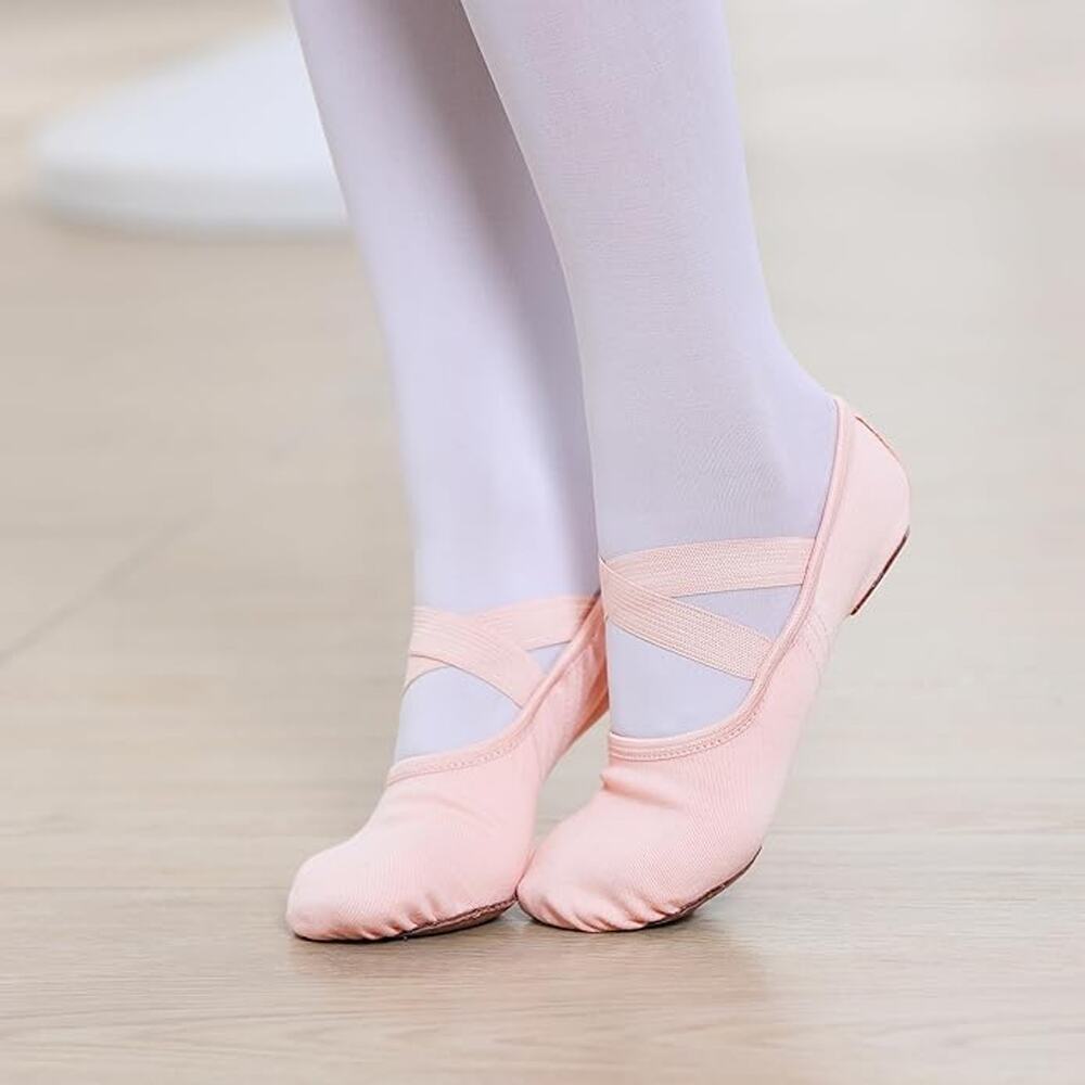 Stelle Toddler 10T Ballet Pink Highly Elastic Canvas Dance Ballerina Shoes D27-3